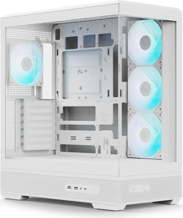 AeroCool P500B Digi White, Glasfenster