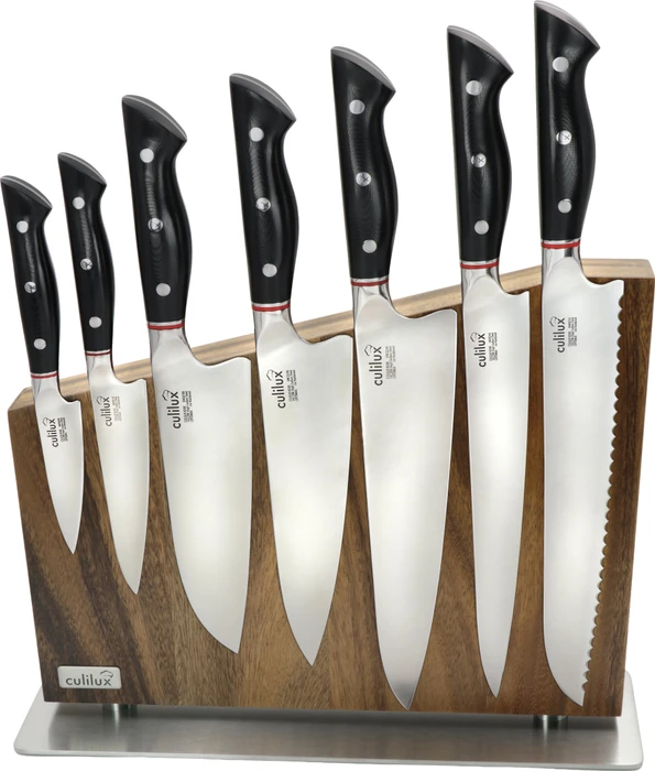 Culilux Kobe Walnuss Messerblock-Set XL, 8-tlg.