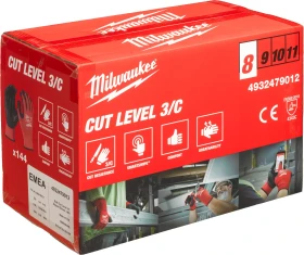 Milwaukee 3/C Arbeitshandschuhe 8/M, 144 Stück