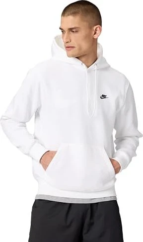 Nike Club Fleece Hoodie weiß/schwarz (Herren)