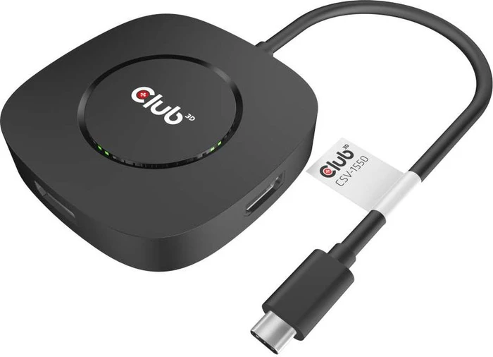 Club 3D Multi Stream Transport MST Hub, USB-C 3.0 auf 3x DisplayPort 1.4 Adapter