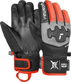 Reusch Worldcup Warrior Prime R-Tex XT Skihandschuhe black/silver/fluo red (Junior)