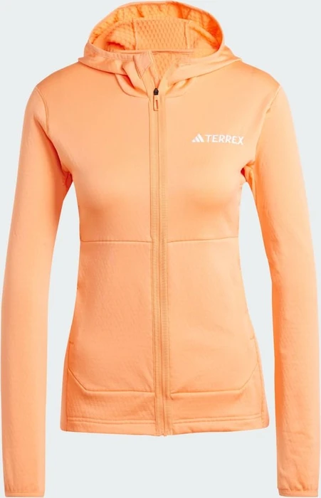 adidas Terrex Xperior LIGHT HoodED Fleece Jacke amber tint (Damen)