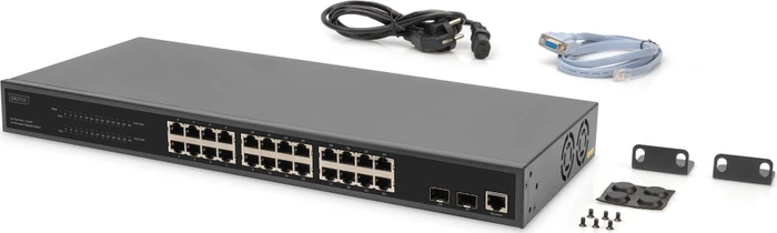 Digitus DN-953 Rackmount Gigabit Managed Switch, 24x RJ-45, 2x SFP, 430W PoE+