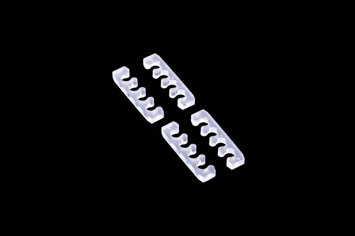 Alphacool Eiskamm X4 Flat Kabelkamm 3mm, klar, 4er-Pack