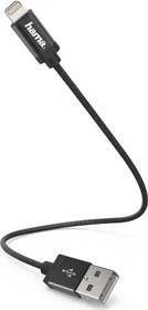 Hama Lade-/Datenkabel Apple Lightning/USB-A, 0.2m, schwarz