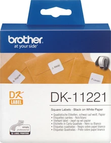 Brother Endlosetiketten DK-11221, 23x23mm, weiß, 1er-Pack (1000 Etiketten)