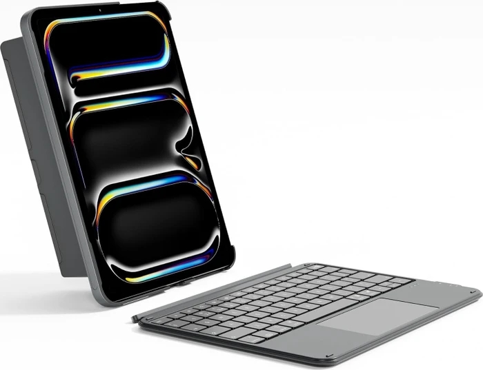 Inateck ACE Touch Ultraleicht Tastatur für iPad Pro 11" (M4), grau, UK