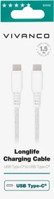 Vivanco LongLife USB-C/USB-C Kabel 1.5m weiß