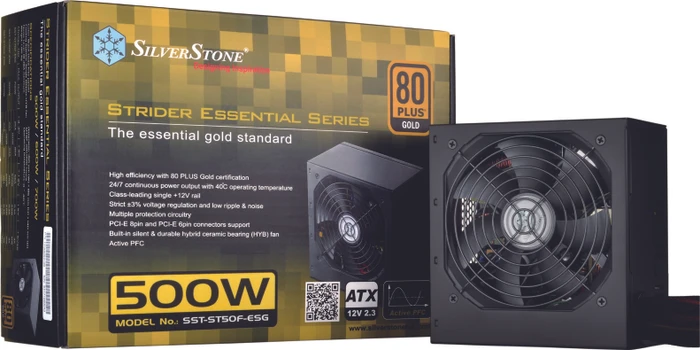 SilverStone Strider Essential Series Gold 500W, ATX 2.3