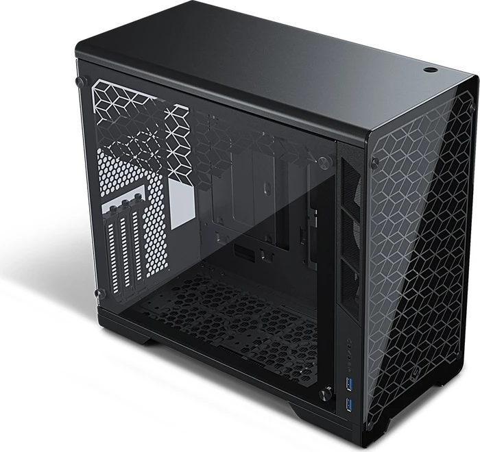 MetallicGear / MagniumGear Neo G Mini [V2], schwarz, Glasfenster, Mini-ITX