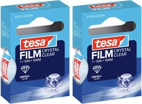 tesa tesafilm 57315 Faltschachtel kristall-klar, Klebeband, 15mm/10m, 1 Stück