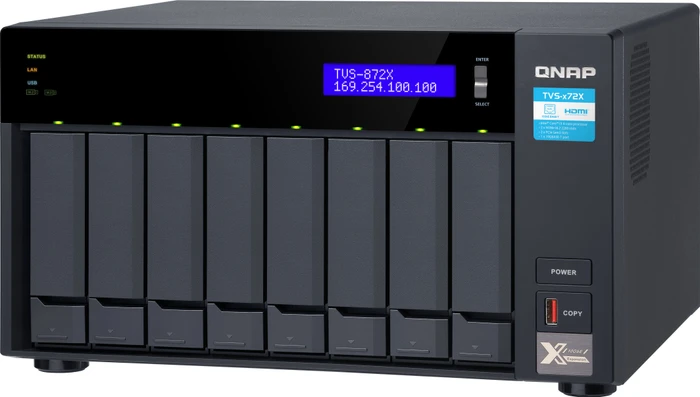 QNAP QuTS hero TVS-872X-i5-8G 32TB, 8GB RAM, 1x RJ-45 10GBase-T, 2x RJ-45 1000Base-T