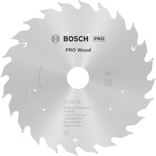 Bosch Professional Standard for Wood Kreissägeblatt 24Z, 140x1x20mm, 1 Stück