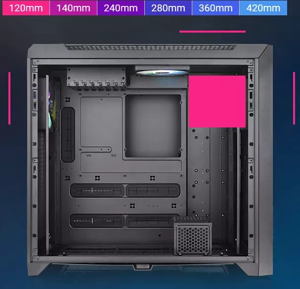 Thermaltake CTE C750 TG ARGB, schwarz, Glasfenster