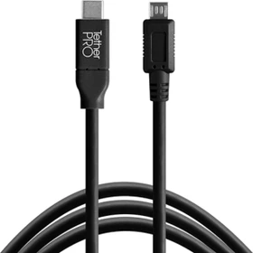 Tether Tools TetherPro USB 2.0 Kabel USB-C/Micro-USB-B 4.6m schwarz