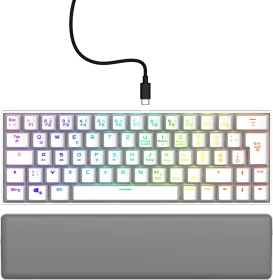 Hama uRage Exodus 760 Mechanical Mini Gaming Keyboard, weiß, LEDs RGB, Outemu Red, USB, DE