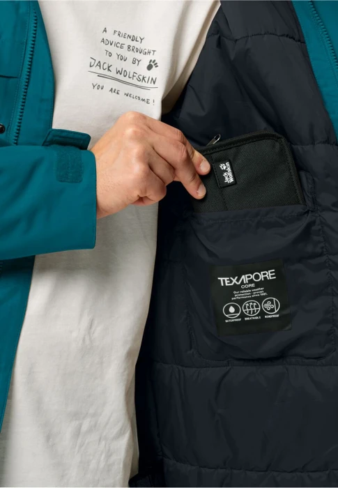Jack Wolfskin Winterlager Funktionsmantel teal (Herren)