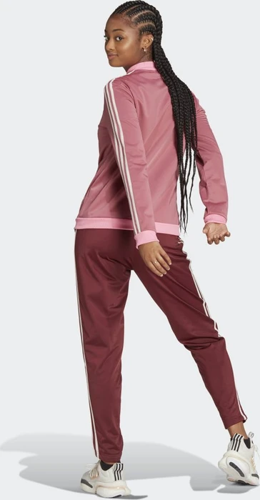 adidas Essentials 3-Streifen Trainingsanzug shadow red/bliss pink (Damen)