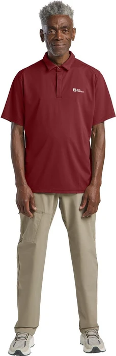 Jack Wolfskin Delgami Poloshirt kurzarm deep ruby (Herren)
