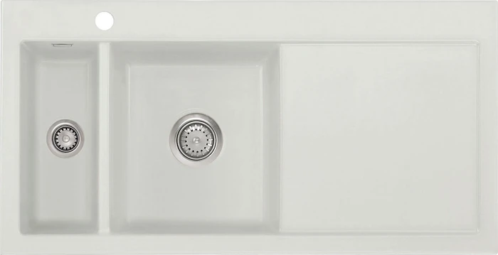 systemceram Mera 100 F Einbau Becken links alu