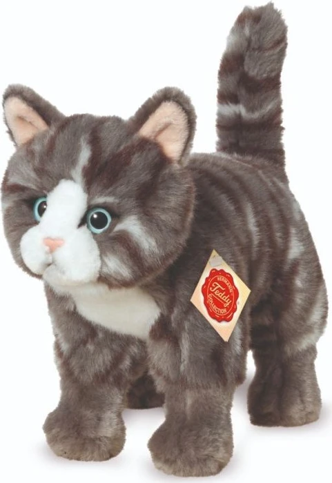Teddy Hermann Katze stehend 20cm