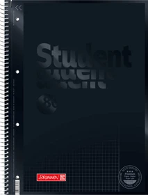 Brunnen Student Colour Code Collegeblock, A4, Lineatur 26, onyx, 80 Blatt