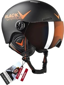 Black Crevice Leogang Helm schwarz/orange (Junior)