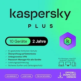 Kaspersky Lab Plus, 10 User, 2 Jahre, ESD (multilingual) (Multi-Device)