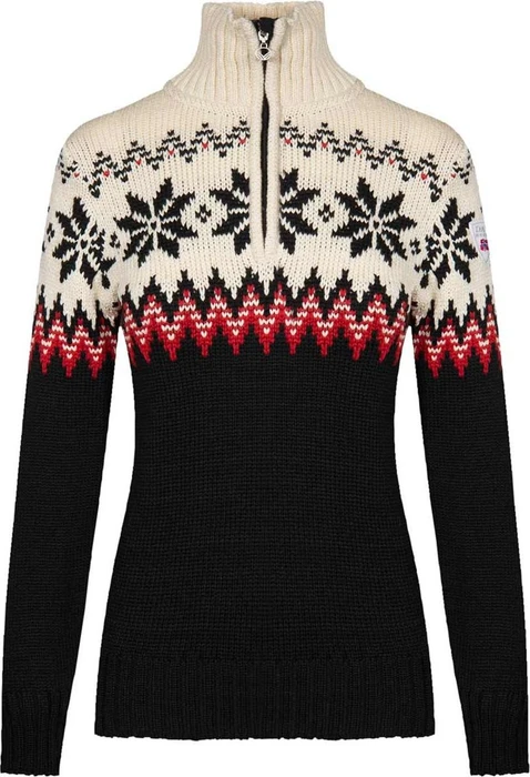 Dale of Norway Myking Strickpullover black/raspberry/off white (Damen)