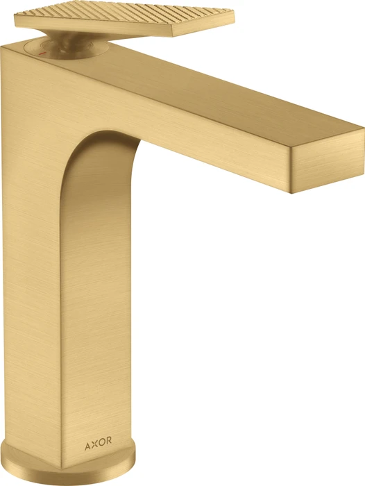 Hansgrohe Axor Citterio 160 Waschbeckenarmatur mit Hebelgriff Ablauffernbedienung und Rautenschliff brushed gold optic