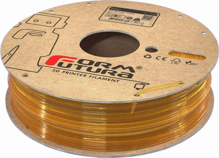 Formfutura HDglass PETG, see through yellow, Spule, 1.75mm, 750g