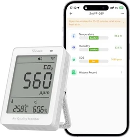 Sonoff AirGuard CO2 Luftqualitätsmonitor, digital