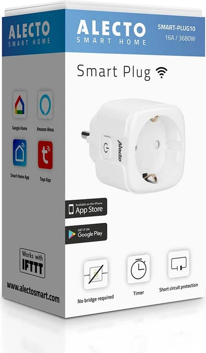 Nedis Smart WiFi Steckdose, 3680W, 16A, Typ F, Smart-Steckdose