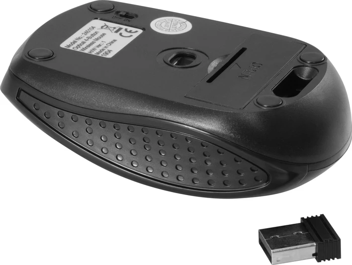 Equip Life kabellose optische Reisemaus mit 4 Tasten schwarz, USB