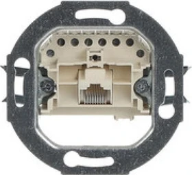 Busch-Jaeger Anschlussdosen-Einsatz UAE 8P-polig Cat 3 RJ45 8(8)-Stecker Ausführung: geneigt 1-fach weiß