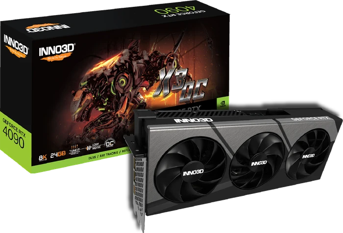 INNO3D GeForce RTX 4090 X3 OC, 24GB GDDR6X, HDMI, 3x DP