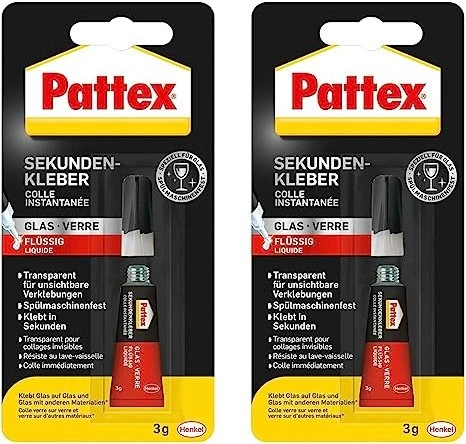 Pattex PSV1C Glas Sekundenkleber, 3g