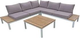 Garden Pleasure Valentina Lounge-Set grau/weiß, 4-tlg.