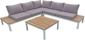 Garden Pleasure Valentina Lounge-Set grau/weiß, 4-tlg.
