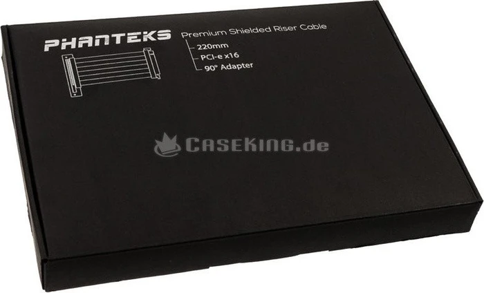 Phanteks Riser Kabel Premium, gewinkelt, PCIe 3.0, 220mm