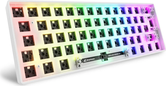 Sharkoon Skiller SGK50 S4 Gen2 Barebone Gaming Tastatur, weiß, ISO/ANSI