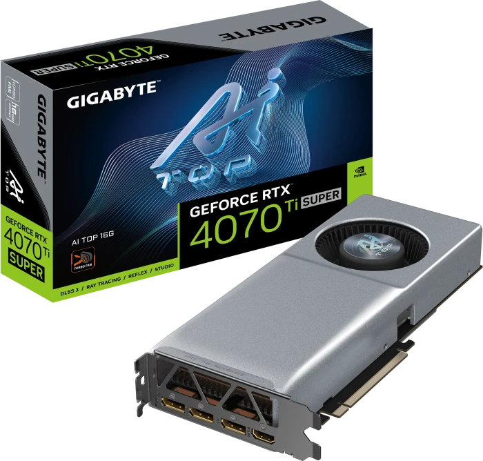 GIGABYTE GeForce RTX 4070 Ti SUPER AI TOP 16G, 16GB GDDR6X, HDMI, 3x DP