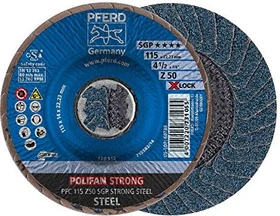 Pferd PFC 115 Z 50 SGP STRONG STEEL/X-LOCK Fächerschleifscheibe K50, 115mm, 10 Stück