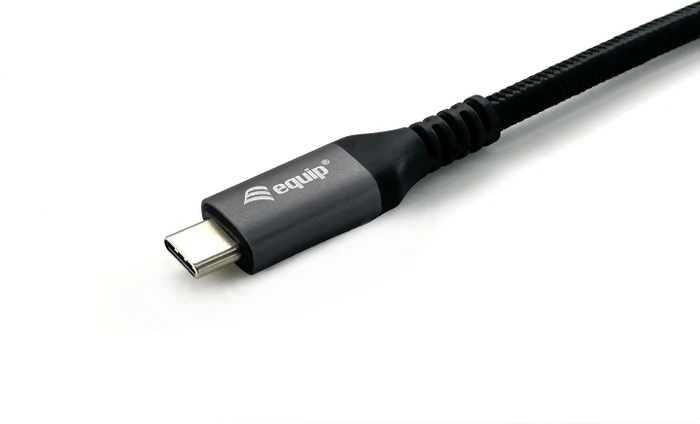 Equip USB-C Verlängerung, USB 3.1, 10Gb/s, USB-C 3.1 [Stecker] auf USB-C 3.1 [Buchse], Verlängerungskabel C/C, 1m, schwarz