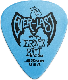 Ernie Ball Blue Everlast Pick, .48mm, 12-Pack