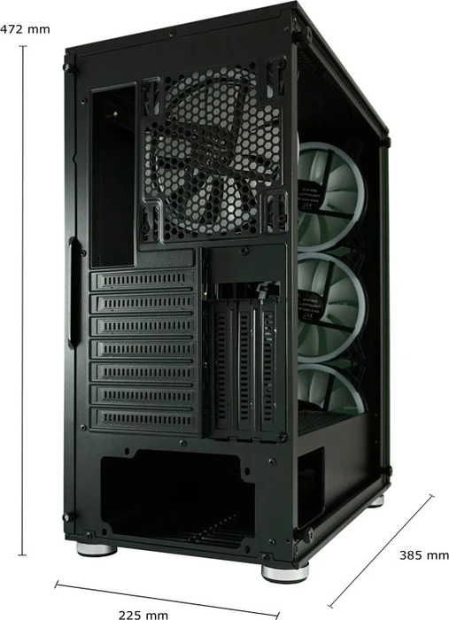 LC-Power Gaming 803B Shaded_X, Glasfenster