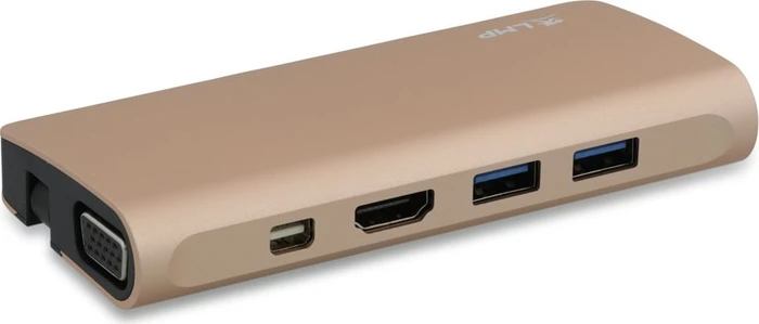 LMP USB-C Travel Dock, 9-Port, USB-C 3.0 [Stecker], gold