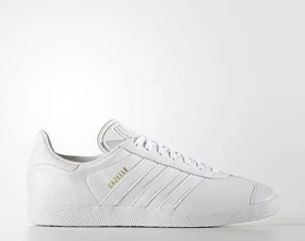 adidas Gazelle white/gold met