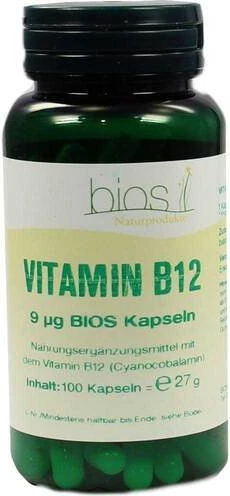BIOS Naturprodukte Vitamin B12 9µg Kapseln, 100 Stück